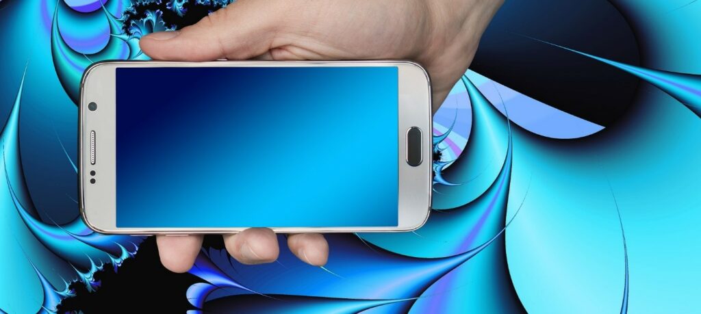 Holding mobile phone